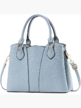 Women's Vegan Leather Crossbody Satchel Handbag with Zipper, Tote Shoulder Bag